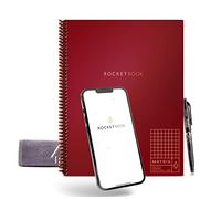 Rocketbook Matrix Graph Notebook - Eco-Friendly Reusable Notebook with 1 Pilot Frixion Pen & 1 Microfiber Cloth Included - Maroon, Letter Size