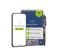 Rocketbook Mini blocco note intelligente riutilizzabile, formato tascabile, 8,9 x 13,9 cm, pagine tratteggiate, collegate all'app, cancellabili, ideali per prendere elenchi e appunti veloci ovunque