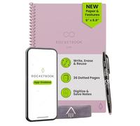 Rocketbook New Core - Quaderno a spirale riutilizzabile, formato lettera, 21 x 28 cm, pagine punteggiate, collegate all'app, cancellabile, copertina resistente, ideale per scuola, lavoro e progetti