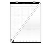 ROCKETBOOK Orbit Letter Page Pack - Blocco intelligente riutilizzabile legale - Dot-Grid & Lined, bianco