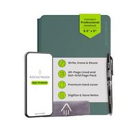 Rocketbook Pro Smart - Taccuino riutilizzabile, lettera 8,5 x 11, verde | Pagine intercambiabili a righe e puntinate, per riunioni di lavoro e di lavoro