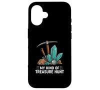 Rockhounding Treasure Hunt Mining Gemstone Geology Custodia per iPhone 16