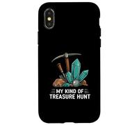 Rockhounding Treasure Hunt Mining Gemstone Geology Custodia per iPhone X/XS