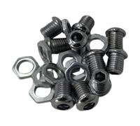 rockible 10 prese d'aria con set di guarnizioni, parte per batteria, assemblaggio di parti da 1/2", attrezzatura hardware, parti per rullante Tom, filtro per, Argenteo