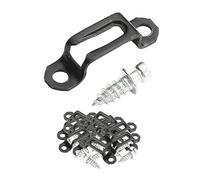 rockible 100 set di elementi di fissaggio a vite per connettori invisibili, cerniere per armadietti, accessori per mobili, connettori nascosti durevoli, Nero, Metà