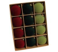 rockible 12 pezzi di palline di Natale, decorazioni per feste, decorazioni per la casa, accessori per foto, natalizie per finestre, fattoria, soggiorno, porta, Tre Colori