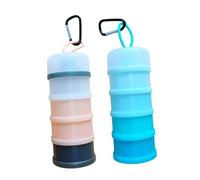rockible 2 pezzi contenitori per proteine scatole per latte per neonati pratici dispenser per proteine multiuso a prova di perdite dispenser per latte, Rosso Grigio Blu