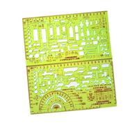 rockible 2 pezzi Righello per disegno di incidenti stradali Simboli di incidenti, mappa Rilievo Marcatura Stencil per pittura leggera Veicolo, Righello per