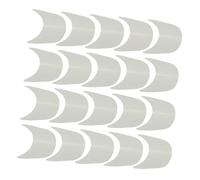 rockible 20 Pezzi Inserti Visiera per Berretto da Baseball Supporto Robusto di Ricambio Accessori Fai da Te per Visiere per Cappelli a Cilindro Vuoti, Bianco
