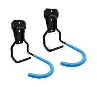 rockible 2X Ganci per Bici da Garage, robusti Ganci portaoggetti in Ferro per impieghi gravosi, per Scale domestiche, Ruote di Biciclette da Giardino, Blu