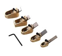 rockible 5pcs Violino Thumb Plane Curvo Riparazione Professionale Ottone Thumb Plane Lavorazione Del Legno Mini Thumb Plane, bronzo