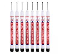 rockible 8 Pezzi Pennarello per Fori Profondi Pennarello Da Falegname Punta Fine Da 20 Mm Punta Lunga 1,5 Mm Inchiostro Rapido Impermeabile Non Clip Da T, 3 pezzi