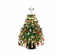 rockible Albero di Natale in Perline Acriliche Artigianale Albero di Natale da con Angelo in Completo da Tavolo Filo, Verde Scuro