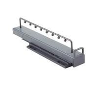 rockible Appendiabiti con Ganci a | Struttura in Metallo Robusto, Appendiabiti Estraibile con Guide Scorrevoli, per Guardaroba, 8- Grigio