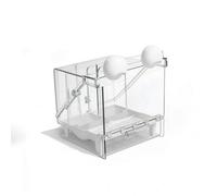 rockible Bagno da Finestra Bagnetto Durevole, Array, Trasparente + Contenitore Cibo Bianco, Vasca Da Bagno Panoramica Con Alimentatore, Trasparente + Contenitore Cibo Bianco