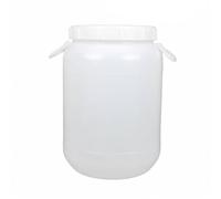 rockible Barile con Doppio Coperchio Capiente | Extra Spesso, Riutilizzabile, Barile per Fermentazione, Fattoria, Officina, 50 BigPalla Aperta
