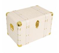 rockible Baule da Stoccaggio Elegante Baule con Manici Laterali Robusto Portaoggetti per Spazio Espositivo, Bianco