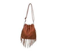 rockible Borsa a secchiello in pelle da donna, versatile borsa a tracolla per picnic e spostamenti, Marrone