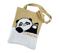 rockible Borsa a tracolla da donna, borsa a tracolla lavorata a maglia, borsa hobo lavorata a maglia, borsa con manico aperto, borsa della spesa leggera per, Cachi