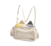 rockible Borsa a tracolla fai da te con finestra trasparente Cat Ita Bag per esposizione di figure anime Halloween, Giallo