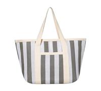 rockible Borsa da donna a righe per, ideale per pendolari, viaggi, palestra, vacanze e per portare con sé tutto il necessario, Grigio