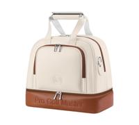 rockible Borsa da golf con scomparto per scarpe, tracolla rimovibile, borsa da palestra portatile, borsone per uomo e donna, per viaggi e sport, Marrone