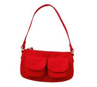 rockible Borsa femmina di ascella di ascella alla moda da donna per lo shopping per ufficio vacanza, Rosso