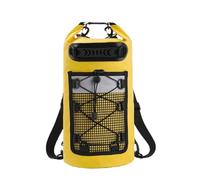 rockible Borsa Impermeabile Zaino Sacca Stagna Contenitore a Secchio con di Chiusura a Rotolo con Fibbia in Tessuto Pvc con, Giallo, Giallo, 30L Doppio Spallaccio