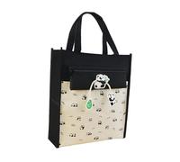 rockible Borsa tote per ragazze, borsa per studenti, borsa per tutti i giorni, leggera, elegante, borsa per lezioni, borsa da donna per spiaggia, estate, Nero