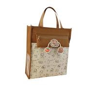 rockible Borsa tote per ragazze, borsa per studenti, borsa per tutti i giorni, leggera, elegante, borsa per lezioni, borsa da donna per spiaggia, estate, Cachi