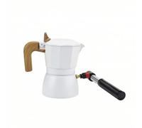 rockible Caffettiera a Pressione Manuale Pneumatica Compatta Caffettiera con Pompa Manuale Salvaspazio a Pressione d’atmosferica, Bianco