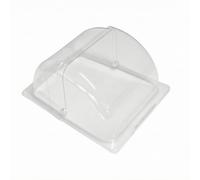 rockible Campana Copridolci con Vassoio Cupola Trasparente a Cupola, Copertura per Alimenti con Vassoio, Struttura in Plastica Robusta, Stoviglie, , 34x27x17cm