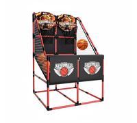 rockible Canestro da Basket Bambini Set Gioco Basket Mini Canestro Struttura Stabile Due Palle Inclusi con Sacca a Rete Raccolta in Plastica per Pratica