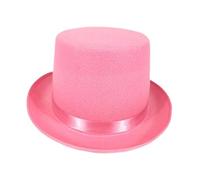 rockible Cappello a Cilindro Vestire Cappello da Mago alla Moda per la Discoteca del Festival di spettacoli teatrali, Rosa