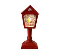 rockible Carillon di Natale con neve, luce notturna, lanterna, per la stanza dei bambini, regali per feste e matrimoni, Rosso