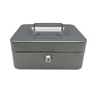 rockible Cassetta per Contanti con Fessura, Organizer per Soldi, Contenitore, Scatola per Risparmiare Denaro, Collezione Portatile, Portagioielli, Scatola per, Grigio