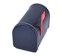 rockible Cassetta postale in latta, cassetta postale natalizia in latta, in stile antico, giocattolo, mini, per casetta da gioco, giardino, Nero
