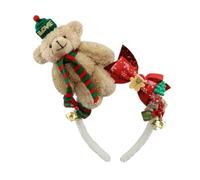 rockible Cerchietto natalizio Copricapo Orsetto di peluche per ragazze e ragazzi Bomboniere, Bianco Cachi