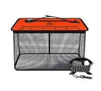 rockible Cestino da Pesca Galleggiante con Rete da Pesca e Secchio Antiscivolo in Paracord, Arancione 34 X20cmx28cm