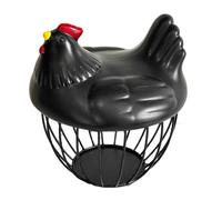 rockible Cestino per La Raccolta Delle Uova con Disegno di Pollo per La Cucina, Nero