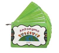 rockible Children Antonyms Cards Carte Opposti Bambini Educative Flashcard con Anello Schede Lessico Illustrate Materiale Carta Patinata Funzione Apprendimento