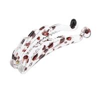 rockible Clip - Pettine Classico, 8 Cm di Lunghezza Premium con Denti - Supporto per Coda, Marrone, 8x1.2cm