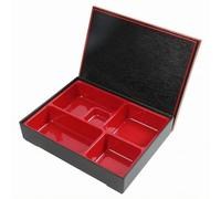 rockible Contenitore Pranzo a 5 Scomparti Scomparti Melamina Lunch Box a Facile da Pulire Bento Giapponese