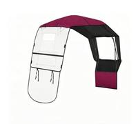 rockible Copertura Antipioggia per Tettuccio con, Rosso Jacquard, Con Specchietti Retrovisori, Pannello Frontale Pieghevole, Tetto A Chiusura Rapida