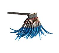 rockible Copricapo Indiano con Piume Artificiali, Fascia per Capelli per Spettacoli di Danza, Blu