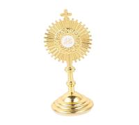 rockible Crocifisso in piedi con base, statuetta di Gesù cattolico, crocifisso, ornamento per auto, decorazione cristiana per la casa e il, Gold S