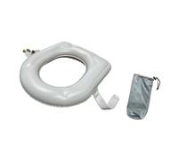 rockible Cuscino per Sedile WC Gonfiabile, Comodo, con Borsa Portaoggetti, Gonfiaggio Ad, Sedile WC Rialzato per Aereo, Anziani