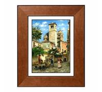 rockible Dipinto con Cornice Stile | Paesaggio Europeo Vintage, Stampa Tela con Cornice, di, Dipinto da Parete, per Ingresso, Hotel, 50x70cm