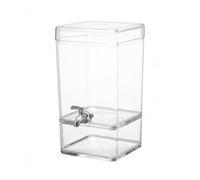 rockible Dispenser per Bevande Supporto da Buffet in Legno Cornice Rettangolare Elevata Struttura Centrale Open Access Adatto per, GZ1005-7500 Trasparente, 7.5L, H384xD247mm
