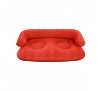rockible Divano Gonfiabile Sofà Poltrona Chaise in PVC con Strato Flockato Morbido Sulla Pelle Schienale a Braccioli per Sostegno Montaggio Veloce E Compatto, Rosso, DoppioOppBag